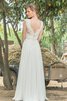 Robe de mariée simple longueur au ras du sol v encolure a-ligne - 2