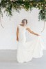 Robe de mariée décontracté plissé derniere tendance romantique ligne a - 1