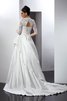 Abito da Sposa Allacciato A-Line Coda A Strascico Cappella Vintage con Applique - 2