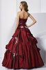 Abito Quinceanera Naturale A Terra Ball Gown in Taffeta con Perline - 2