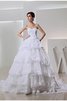 Abito da Sposa Allacciato Ball Gown Lungo Cuore con Applique - 1