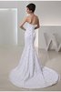 Robe de mariée longue avec perle en taffetas de col en cœur avec zip - 2