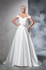 Abito da Sposa Ball Gown con Increspato in Taffeta Fuori dalla spalla Senza Maniche - 1