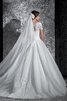 Plissiertes langes luxus Brautkleid mit Bordüre mit Applikation - 2