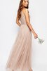 Nackenband hoher Kragen modisches romantisches luxus Brautjungfernkleid mit Reißverschluss - 2