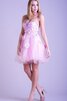 Robe de graduation chic distinguee textile en tulle de lotus avec fleurs - 1