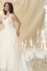 Abito da Sposa con Applique Ball Gown Spazzola Treno A-Line retro in Tulle - 1