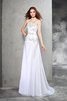 Chiffon Sweep Zug Normale Taille Sittsames Brautkleid mit Rücken Schnürung - 6