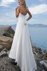 Robe de mariée femme branché de bustier avec sans manches avec chiffon a plage - 2