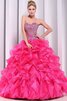 Abito Quinceanera Ball Gown Senza Maniche Naturale con Perline Moderno senza strap - 2