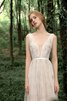 Abito da sposa sogno brillante naturale moderno particolare v-scollo - 5