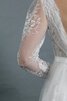 Abito da Sposa con Nastro in Tulle sensuale con Fusciacca in pizzo V-Scollo - 4