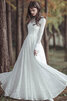 Robe de mariée fabuleux en dentelle avec manche longue avec zip formelle - 2