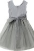 Robe de cortège enfant naturel en tulle avec nœud encolure ronde ligne a - 2