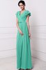 Robe demoiselle d'honneur plissé longue en chiffon avec fronce en forme - 15