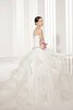 Abito da Sposa Moderno Puffy Ball Gown Spazzola Treno conservatore con Fusciacca - 2