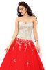 Abito Quinceanera A Terra Lunghi Cuore Ball Gown Allacciato - 4