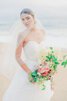 Abito da Sposa a Spiaggia Senza Maniche in Organza A-Line Naturale Cuore - 2