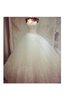 Robe de mariée luxueux textile en tulle appliques fermeutre eclair de col en cœur - 1