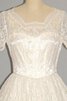 Robe de mariée festonné femme branché humble avec manche courte avec broderie - 2