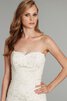 Robe de mariée naturel intemporel de traîne moyenne ligne a de bustier - 3