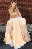 Robe de bal morden avec sans manches de princesse a-ligne en satin - 1