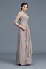 Abito mamma Sposa Naturale con Increspature in Chiffon Principessa A-Line - 7