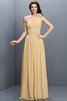 Robe demoiselle d'honneur longue en chiffon au drapée jusqu'au sol fermeutre eclair - 12