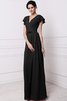 Robe demoiselle d'honneur plissé longue en chiffon avec fronce en forme - 8