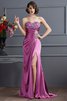 Robe de bal longue en satin tissé élastique avec perle collant cordon - 1