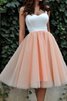 Robe de bal bref en tulle manche nulle a-ligne de princesse - 1