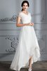 Robe de mariée a-ligne avec manche courte de princesse v encolure en tulle - 3