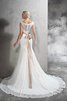 Robe de mariée vintage luxueux avec décoration dentelle de fourreau avec ruban - 2