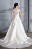 Abito da Sposa Elegante Senza Maniche in Raso Ball Gown V-Scollo - 7