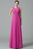 Robe demoiselle d'honneur longue jusqu'au sol de princesse avec chiffon ruché - 11