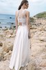 Robe de mariée plissé derniere tendance longueur au ras du sol en chiffon avec sans manches - 1