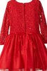 Robe de cortège enfant plissage bref avec zip avec manche longue en tissu pailleté - 2