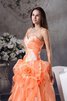 Abito Quinceanera con Increspature con Fiore Ball Gown Cuore con Applique - 5