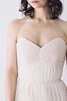 Abito da Sposa Semplice con Perline A-Line in Pizzo Allacciato con Increspato - 5