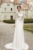 Abito da Sposa originale in Chiffon Tubino con Perline Buco Della Serratura Schiena decorato - 1