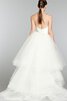 Abito da Sposa in Pizzo Ball Gown con Fusciacca Naturale con Nastro Spazzola Treno - 3