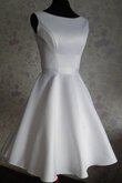 Robe de mariée naturel ceinture ligne a avec ruban en satin