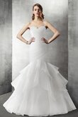 Abito da Sposa Conotta tradizionale Schiena Nuda con Increspature sensuale in Organza