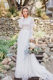 Robe de mariée intemporel décontracté chic a-ligne en tulle