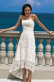 Abito da Sposa sensuale Senza Maniche in pizzo in Pizzo Elegante V-Scollo