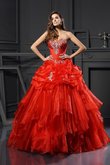 Abito Quinceanera Allacciato Cuore Convenzionale Lunghi Ball Gown