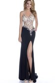 Chiffon enganliegendes Rocklänge-asymmetrisches Seite geschlitztes sexy Ballkleid mit kreuz