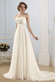 Robe de mariée nature avec décoration dentelle a-ligne avec perle a plage