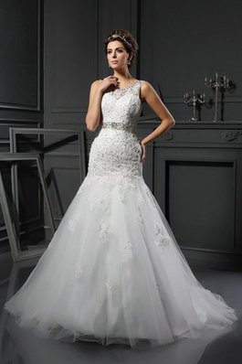 Robe de mariée delicat naturel longue gaine avec sans manches