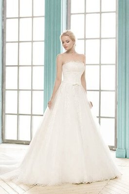 Abito da Sposa Senza Maniche senza strap Semplice con Applique A-Line in pizzo